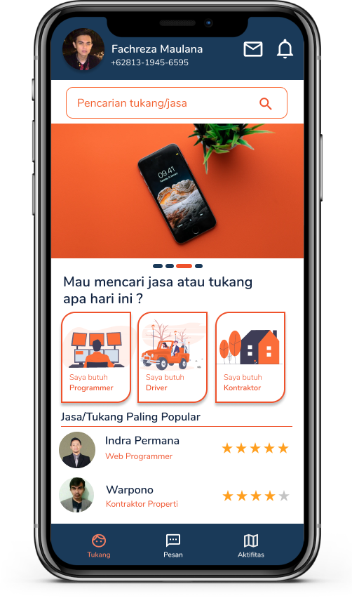 Contoh aplikasi mobile buatan PT. ZAVALABS TEKNOLOGI INDONESIA